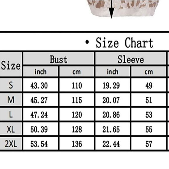 Vestidos Ladies  Khaki White Leopard Print Oversized  Crew Neck Sweater sz Med - Picture 12 of 13